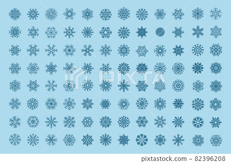 Vector Christmas set of light blue snowflakes and stars Vector Christmas set of light blue snowflakes and stars 82396208