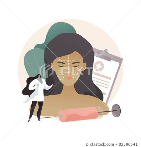 Facial contouring abstract concept vector illustration. 82396541
