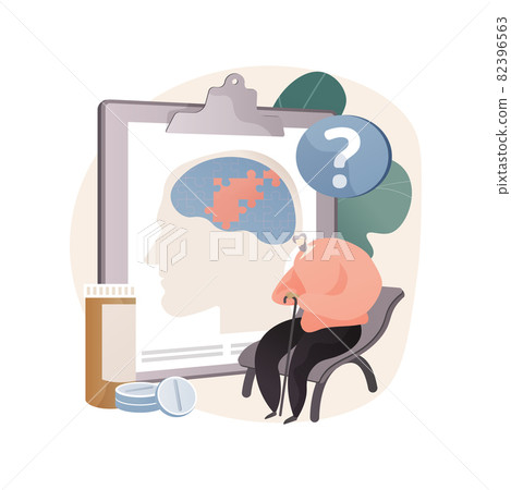 Alzheimer disease abstract concept vector illustration. Alzheimer disease abstract concept vector illustration. 82396563