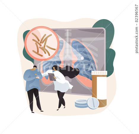 Tuberculosis abstract concept vector illustration. 82396567