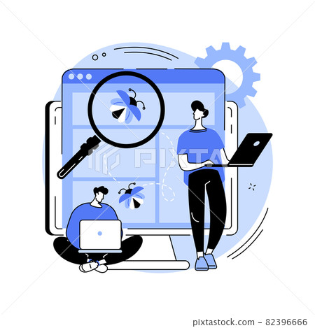 Beta testing abstract concept vector illustration. 82396666