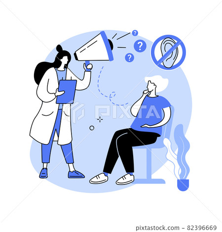 Deafness and hearing loss abstract concept vector illustration. 82396669