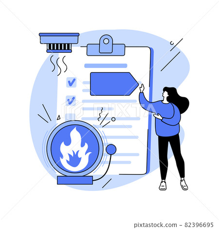 Fire alarm system abstract concept vector illustration. Fire alarm system abstract concept vector illustration. 82396695