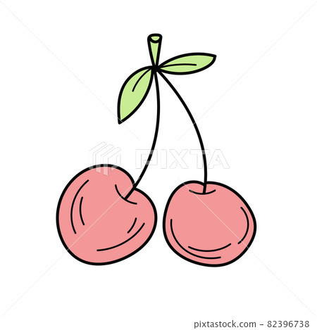 Sketch of cherry. Vector illustration. Cherry doodle icon Sketch of cherry. Vector illustration. Cherry doodle icon 82396738