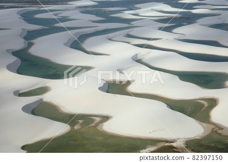 White dunes in Lencois Maranhenses National Park (Brazil) 82397150