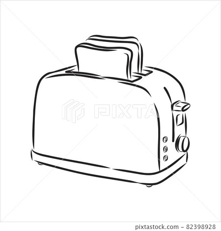 Doodle style breakfast toaster illustration in vector format. Doodle style breakfast toaster illustration in vector format. 82398928