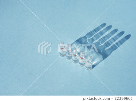 Glass ampoules with medicinal product, vaccine for medical , cosmetic injections 82399665