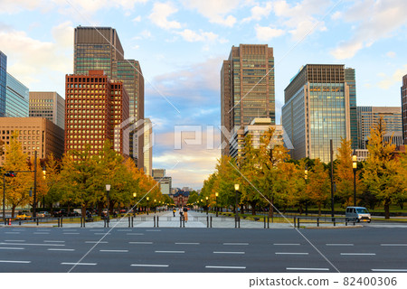city Tokyo with buildings near  Imperial palace  82400306