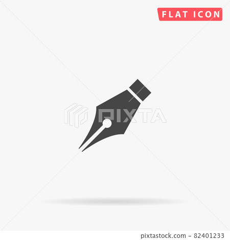 Ink Pen flat vector icon 82401233