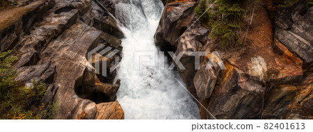 Fresh Water rushing in a canyon. Canadian Nature Background. Fresh Water rushing in a canyon. Canadian Nature Background. 82401613