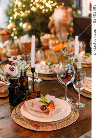 new year table decor restaurant festive party new year table decor restaurant festive party 82402095