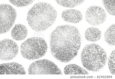Background material: Polka dots drawn with glittering silver paint Background material: Polka dots drawn with glittering silver paint 82402864