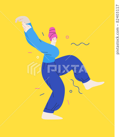 Happiness - happy people jumping in the air cheerfully Happiness - happy people jumping in the air cheerfully 82403117