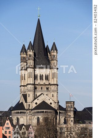 medieval roman basilica great st martin in cologne medieval roman basilica great st martin in cologne 82403492