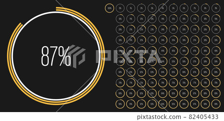 Set of circle percentage diagrams from 0 to 100 Set of circle percentage diagrams from 0 to 100 82405433