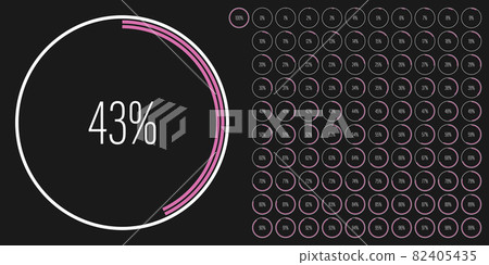 Set of circle percentage diagrams from 0 to 100 Set of circle percentage diagrams from 0 to 100 82405435