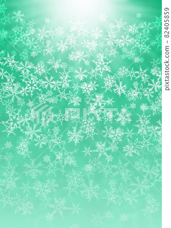 Illustration of snowflake and light, turquoise background Illustration of snowflake and light, turquoise background 82405859