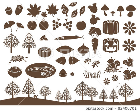 Autumn material single color stencil Autumn material single color stencil 82406701