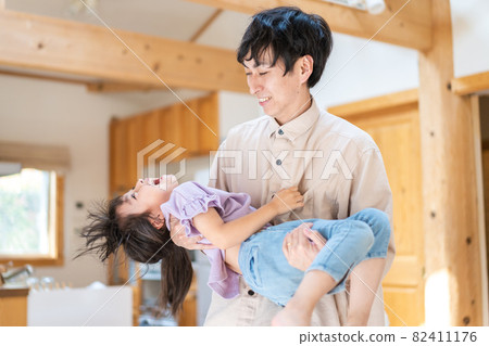 Family spending time at home Family spending time at home 82411176