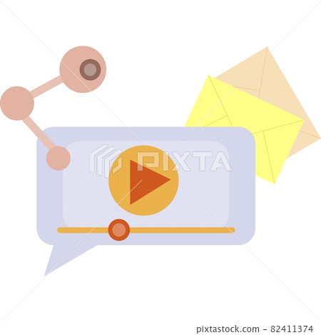 Video message and call icon vector interface Video message and call icon vector interface 82411374