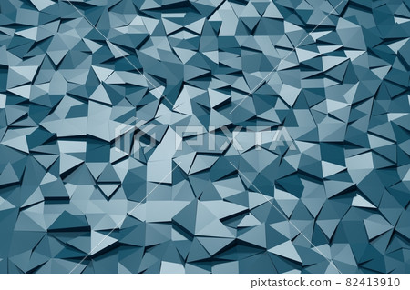 3D illustration with blue abstract polygonal mosaic texture 3D illustration with blue abstract polygonal mosaic texture 82413910