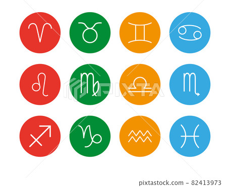 Zodiac sign icon. Vector illustration, flat design. Zodiac sign icon. Vector illustration, flat design. 82413973