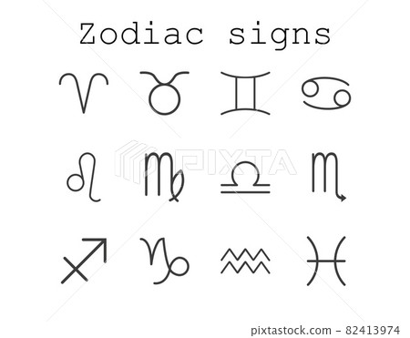 Zodiac sign icon. Vector illustration, flat design. Zodiac sign icon. Vector illustration, flat design. 82413974
