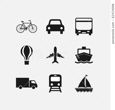 Logistics, transport, vehicle icon. Vector illustration, flat design. 82414006