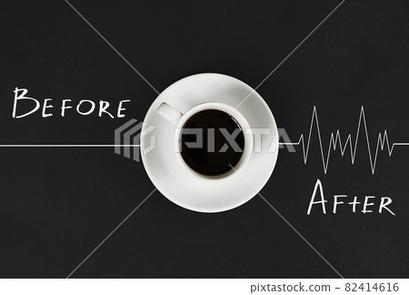 Invigorating coffee in the morning awakens the head and causes the heart to beat. Invigorating coffee in the morning awakens the head and causes the heart to beat. 82414616