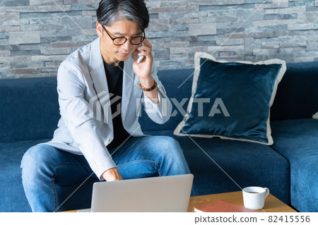 Business casual middle man 82415556