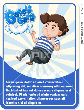 Character game card template with word Gassy Gary 82415705
