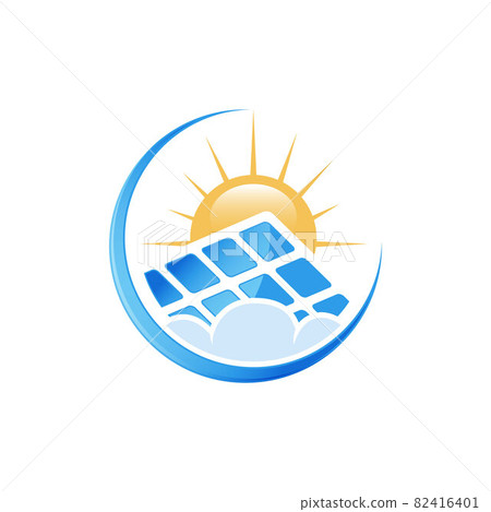 Solar panel logo vector design Solar panel logo vector design 82416401