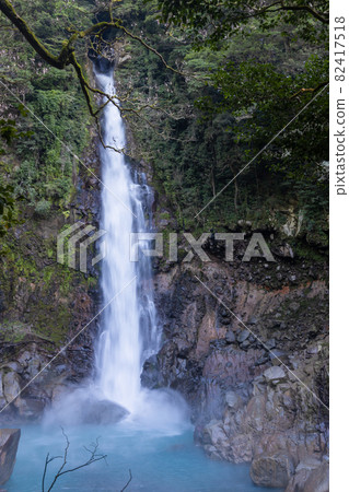 Senriga Falls in Kirishima City, Kagoshima Prefecture, Kirishima River Falls with blue water Senriga Falls in Kirishima City, Kagoshima Prefecture, Kirishima River Falls with blue water 82417518