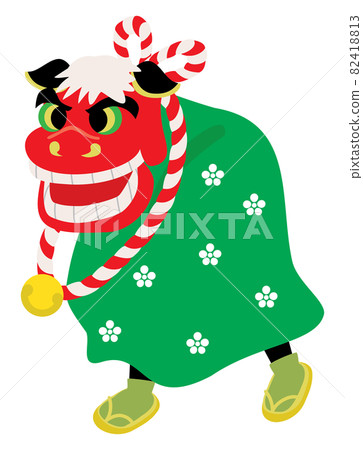 Illustration of Shishimai Illustration of Shishimai 82418813