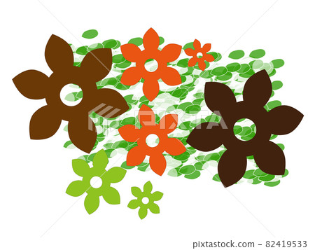 花梢花秋穿過樹蔭 插圖素材 圖庫