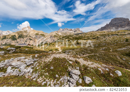 Panorama of Sesto or Sexten Dolomites from Tre Cime di Lavaredo - Italy Alps 82421053