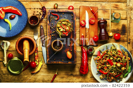 Spicy vegetable appetizer 82422359