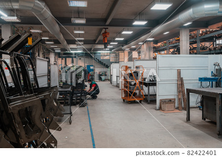 modern industrial factory for mechanical engineering - equipment and machines modern industrial factory for mechanical engineering - equipment and machines 82422401