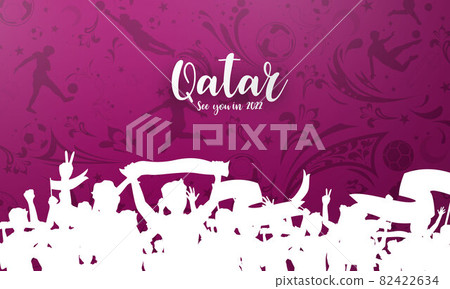 football world cup Background for banner, soccer championship 2022 in Qatar 82422634