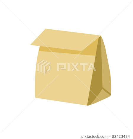 Grocery Paper bag. Brown food packaging in the store 82423484