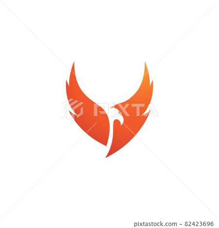 Phoenix fire Bird Logo - Stock Illustration [82423696] - PIXTA