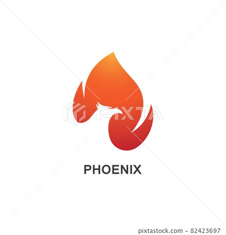 Phoenix fire Bird Logo - Stock Illustration [82423697] - PIXTA