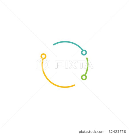 Circuit technology logo vector 82423758