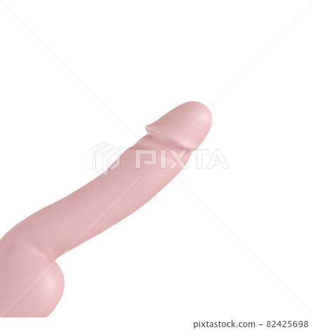 Pink rubber phaloss. 3d rendering on isolated background 82425698