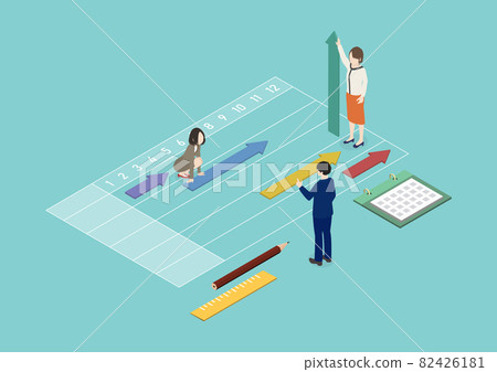 Setup and schedule are important! Illustration material Setup and schedule are important! Illustration material 82426181