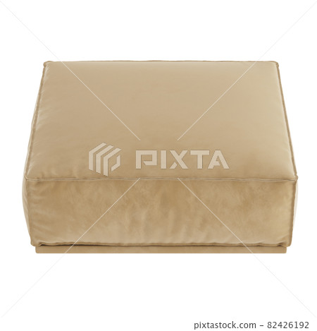 Cloth velvet pouf on a white background. 3d rendering Cloth velvet pouf on a white background. 3d rendering 82426192
