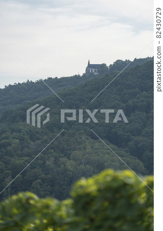 A chapel on the wooded slope of the Southern Wine Route in Rhineland-Palatinate 82430729