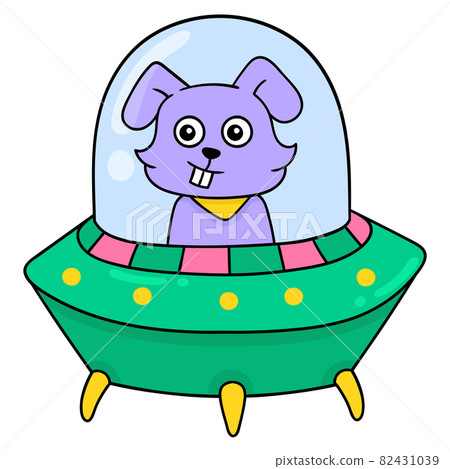 alien bunny is flying on a spaceship, doodle icon image kawaii alien bunny is flying on a spaceship, doodle icon image kawaii 82431039