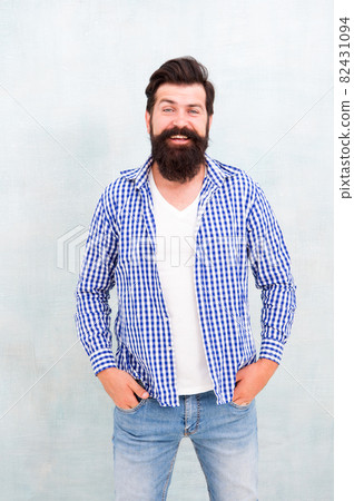 Stylish beard and mustache care. Hipster appearance. Stylish beard and mustache care. Hipster appearance. 82431094