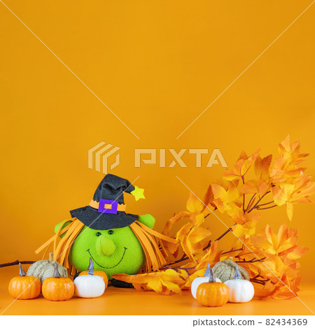 Haloween concept green witch Haloween concept green witch 82434369
